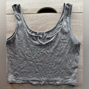 Grey crop tank top